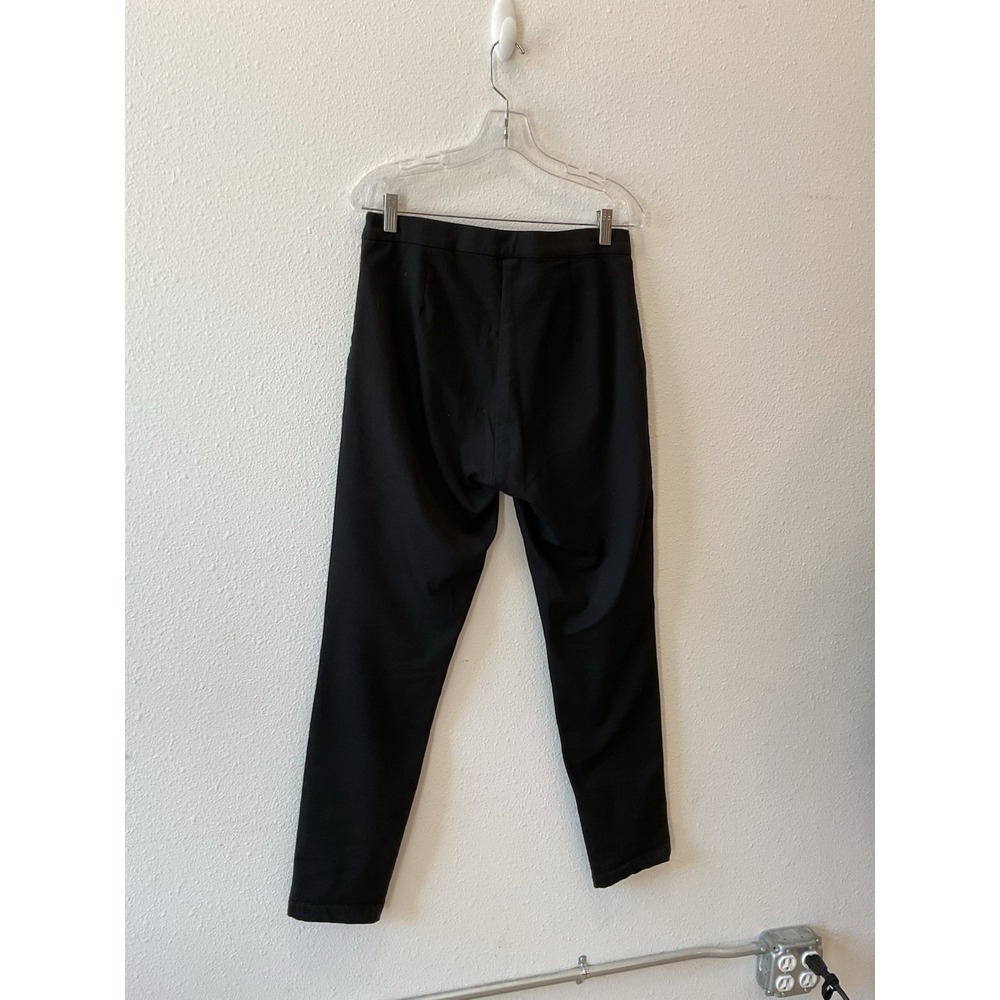Masai Black Dress Casual Pants Womens Size L Zipper Dow Stretchy Waist - Picture 6 of 11